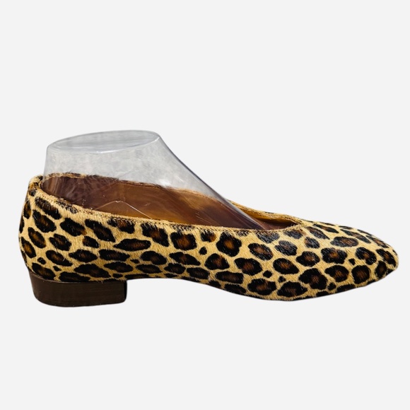 Cezane Matilda Low Ballernias Flat Size EU 39 US 8 Tan Leopard Pony Hair New - Picture 4 of 7